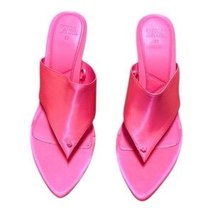 Zara pink pointed toe sandals